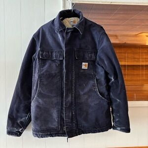 Carhartt Men's Navy Flame Resistant Jacket